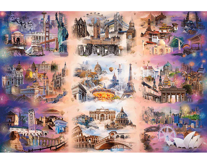 Collage de Ciudades: Rompecabezas Unlimited Fit 13500 Piezas Trefl