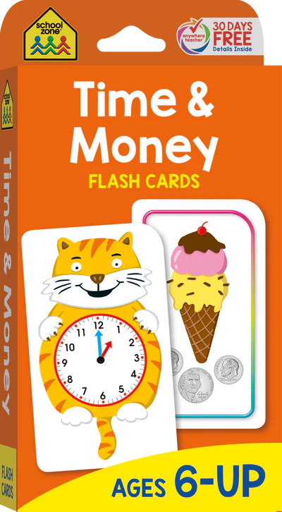 Time & Money Flash Cards