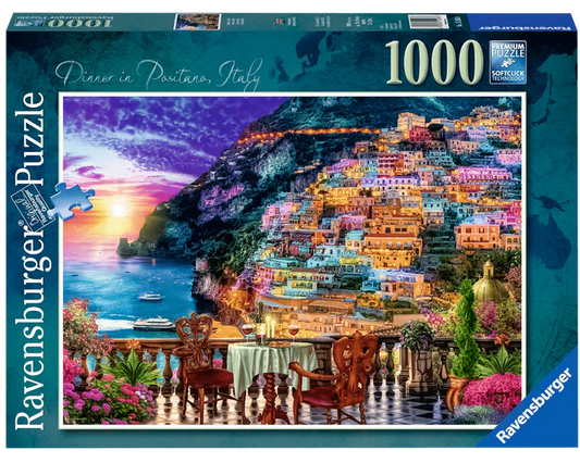 Positano al Atardecer, Italia: 1000 Piezas Ravensburger