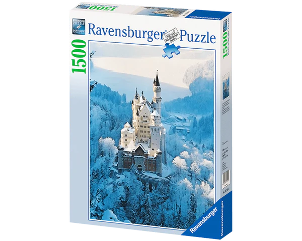 Castillo Neuschwanstein Nevado: Rompecabezas 1500 Piezas Ravensburger