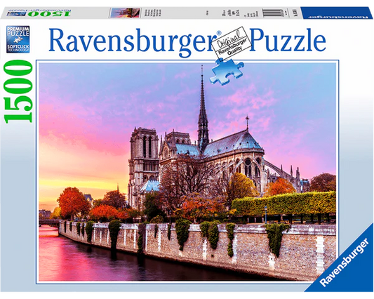 Notre Dame al Atardecer: Rompecabezas 1500 Piezas Ravensburger