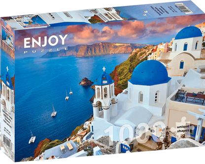 Vista de Santorini - Grecia:  1000 Piezas Enjoy Puzzle