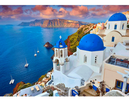 Vista de Santorini - Grecia:  1000 Piezas Enjoy Puzzle