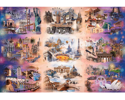 Collage de Ciudades: Rompecabezas Unlimited Fit 13500 Piezas Trefl