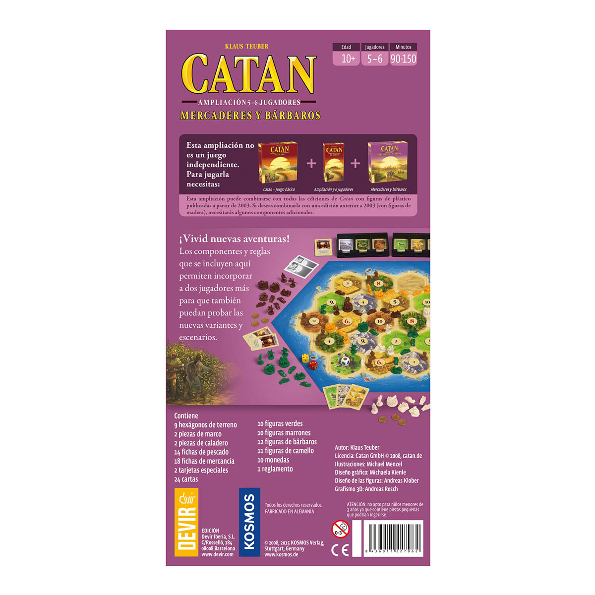 Catan Mercaderes y Bárbaros: Ampliación 5-6 Jugadores