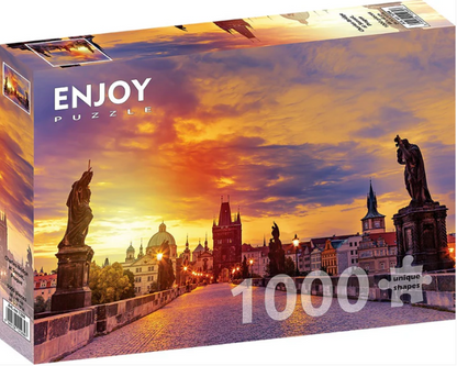 Charles Bridge at Sunset:  1000 Piezas Enjoy Puzzle