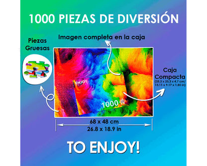Vista de Santorini - Grecia:  1000 Piezas Enjoy Puzzle