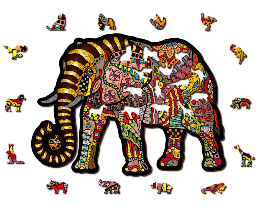 Wooden Puzzle Elefante